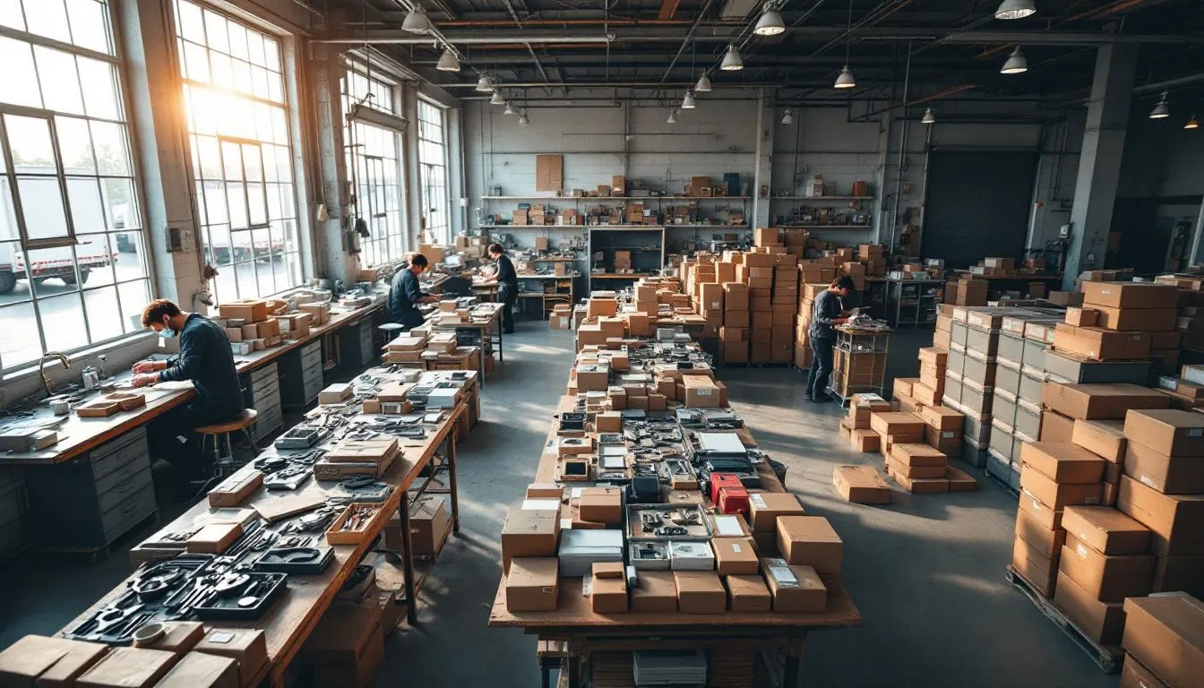 Taller de joyería y embalaje eficiente