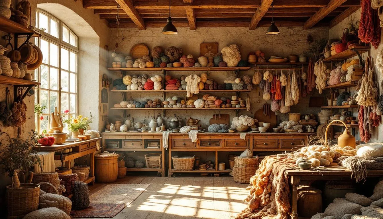 Taller rústico artesanal con luz natural