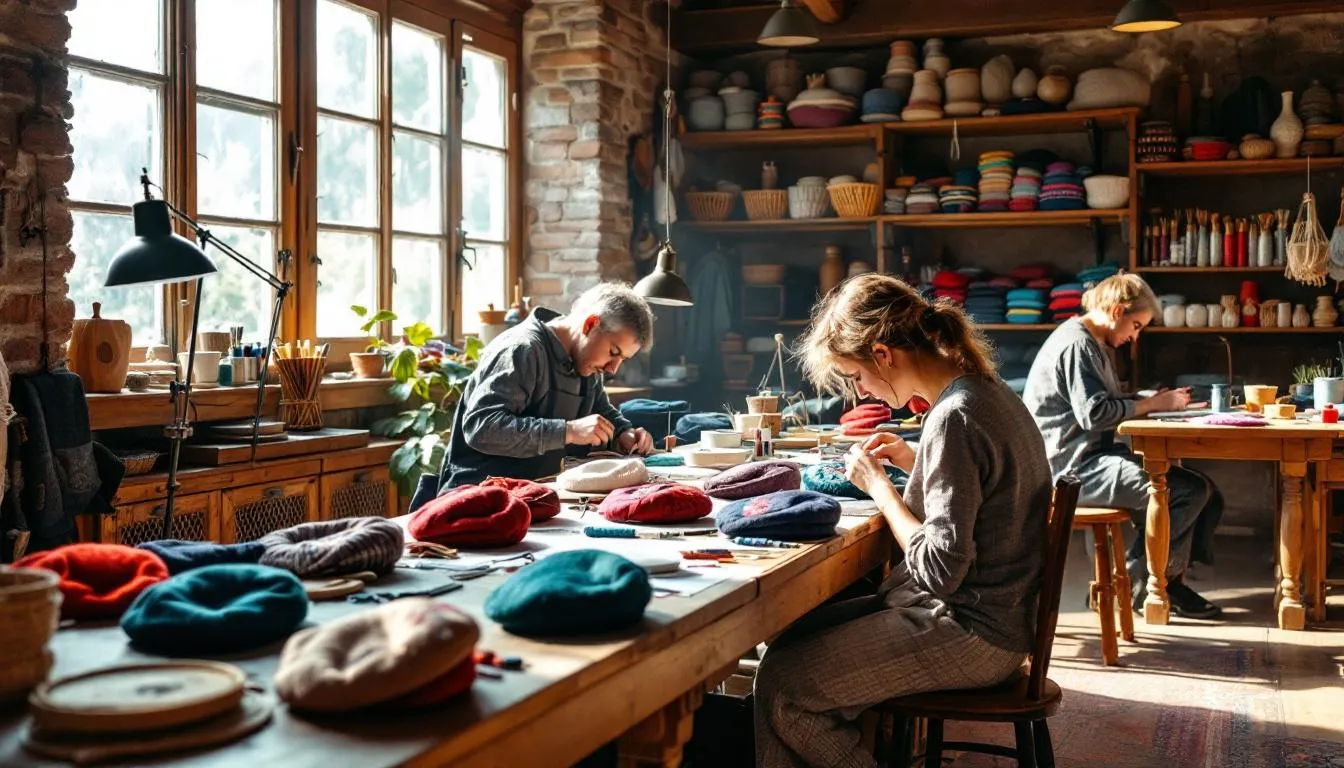 Taller tradicional de bordado vasco en Gipuzkoa
