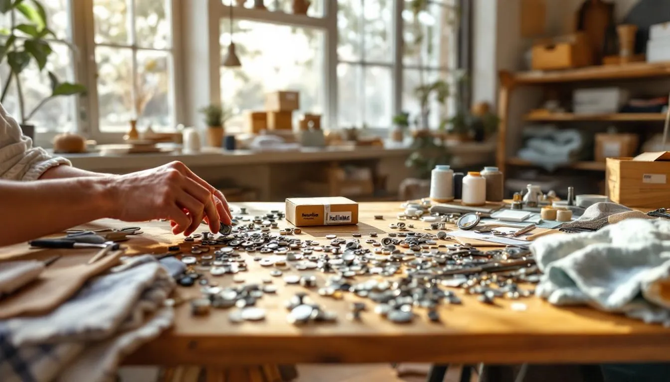 Taller de costura con materiales y envío