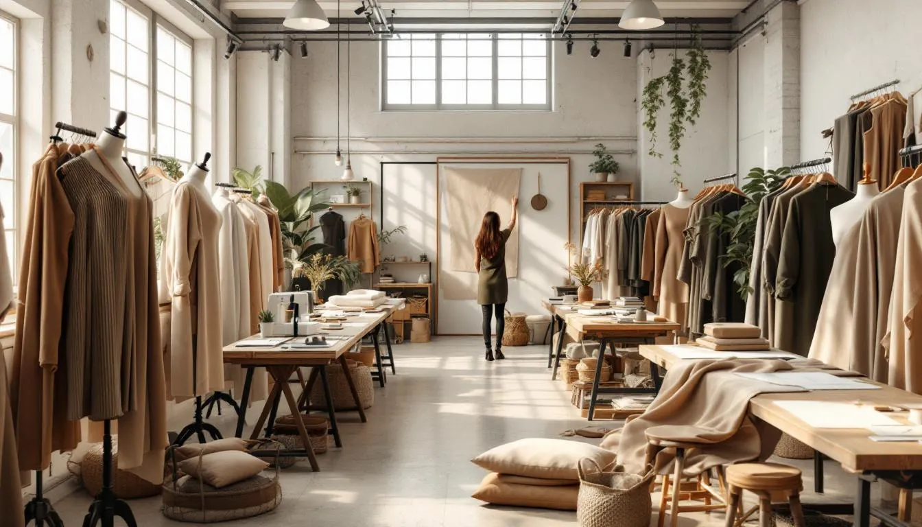Estudio de diseño textil con luz natural