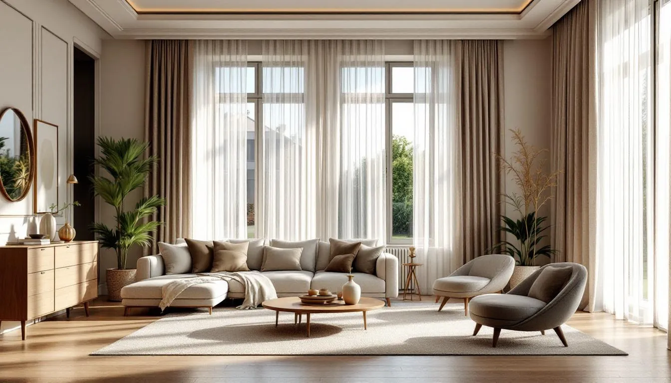 Interior moderno y acogedor con luz natural