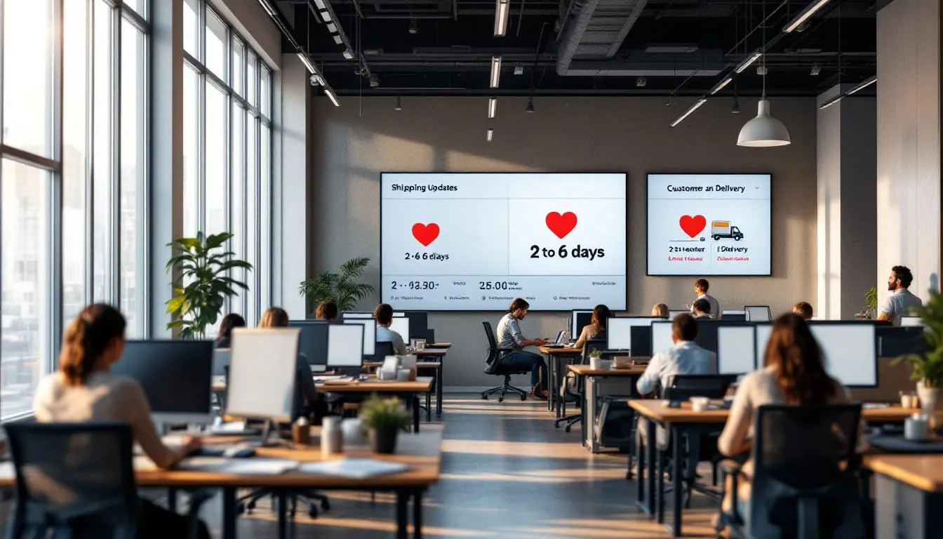 Oficina moderna atención al cliente activa