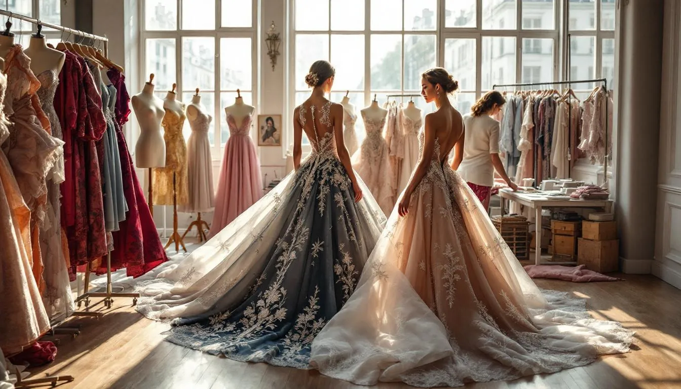 Atelier de alta costura parisina elegante