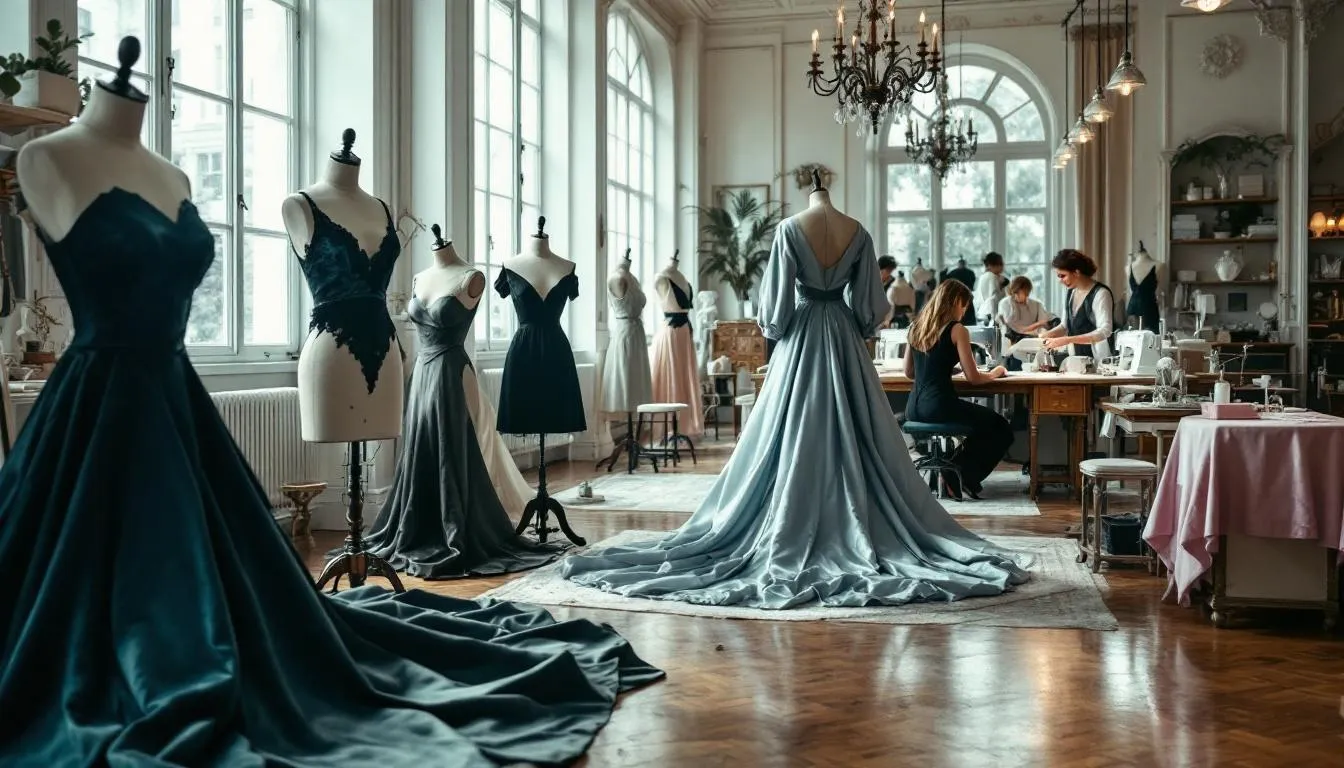 Atelier de moda de alta costura elegante