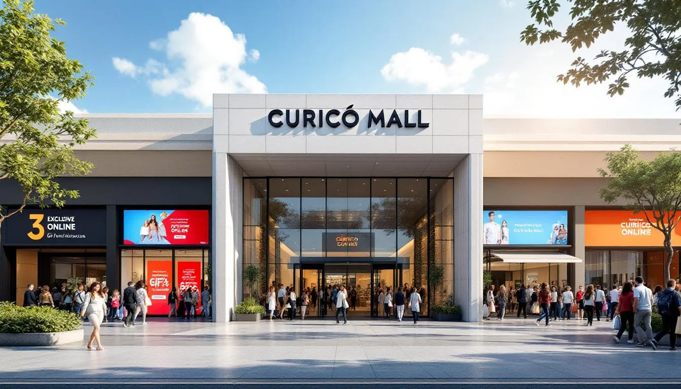 Centro comercial Curicó moderno y concurrido