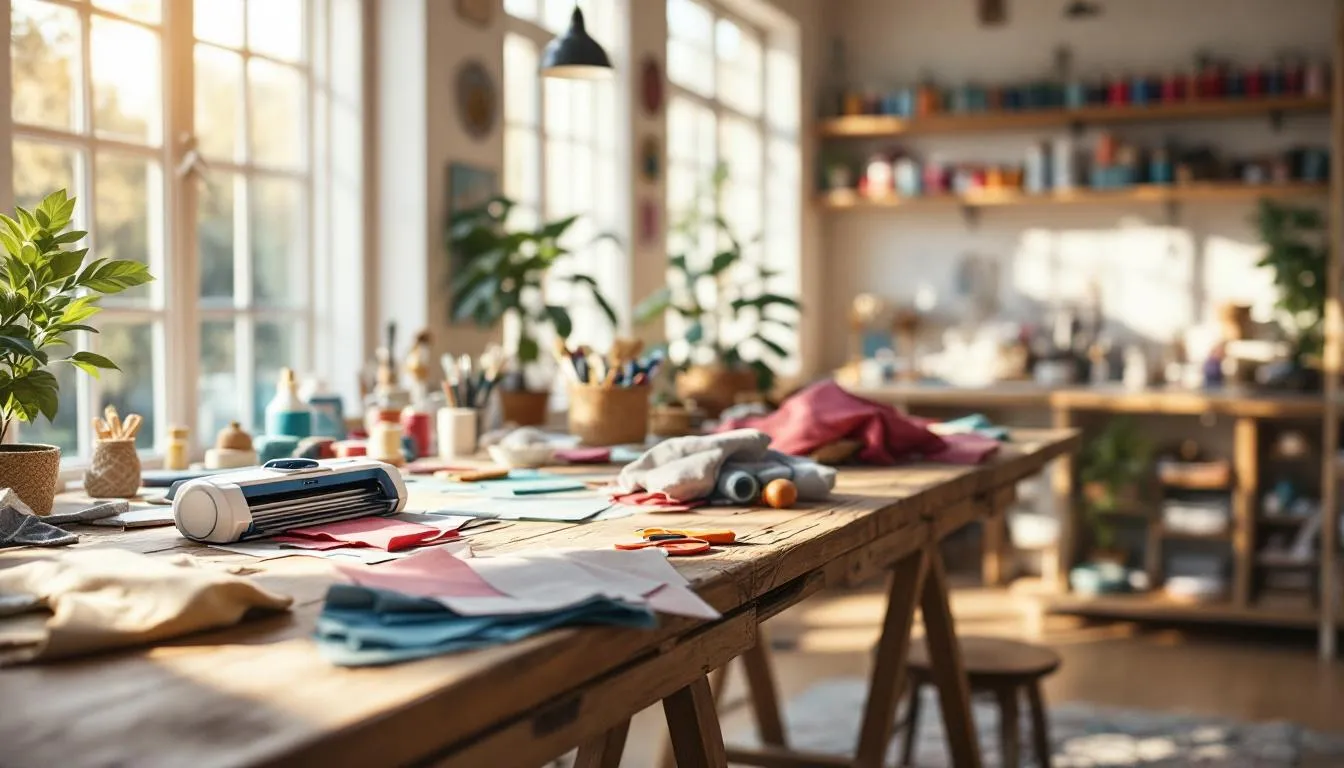 Taller de costura moderno y luminoso