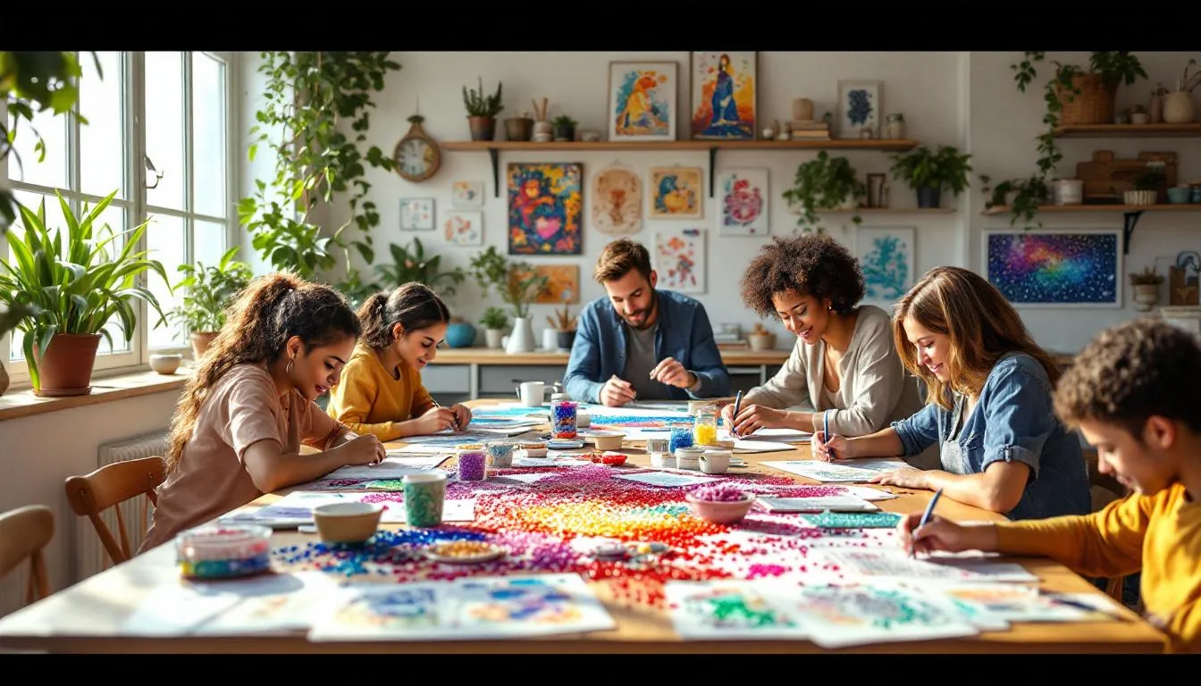 Estudio luminoso con kits de Diamond Painting