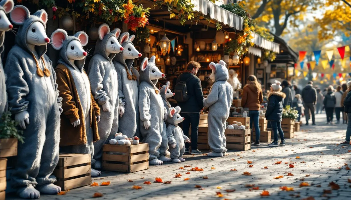 Puesto de disfraces de ratón animado