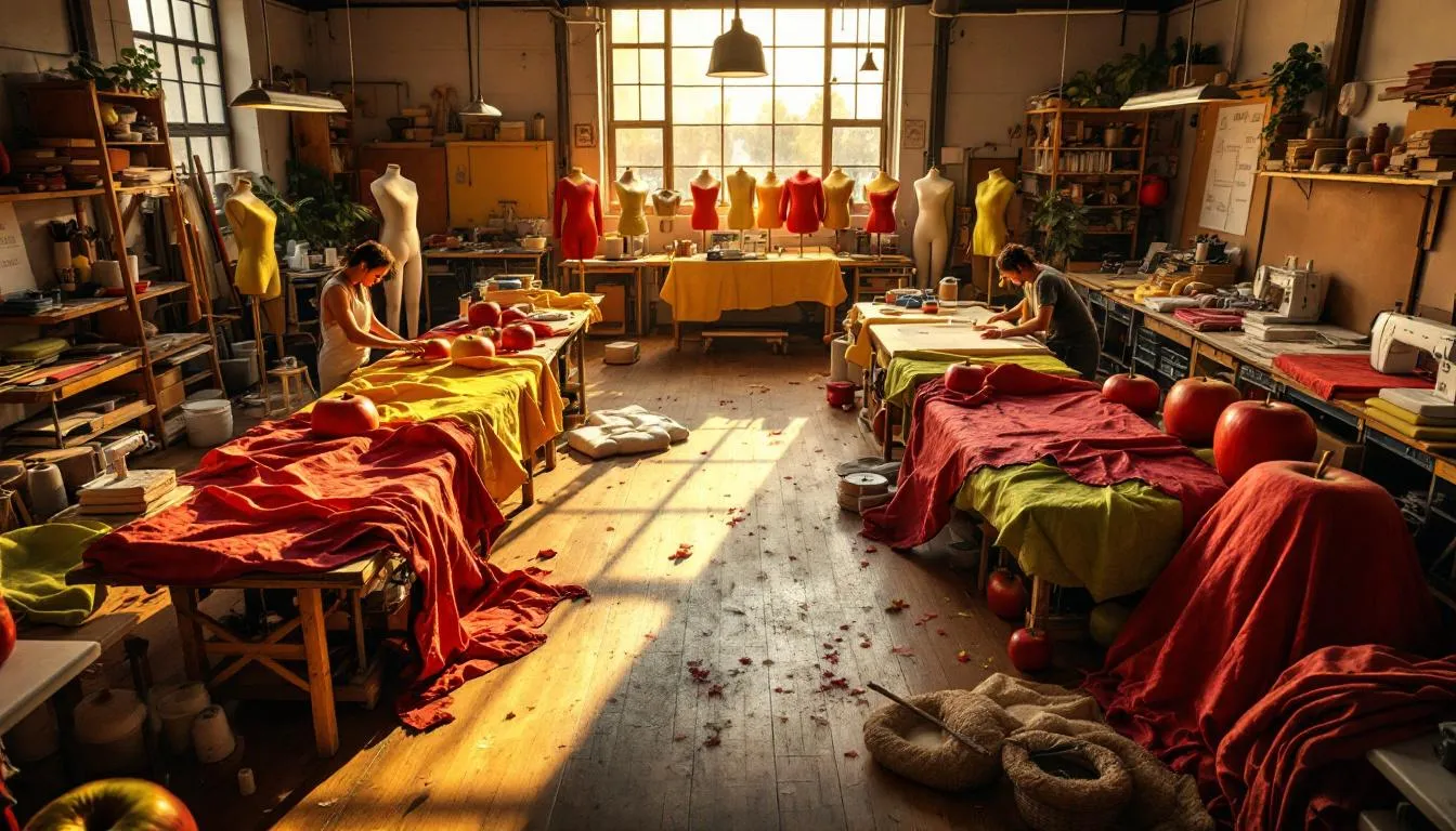 Taller de disfraces con telas y moldes