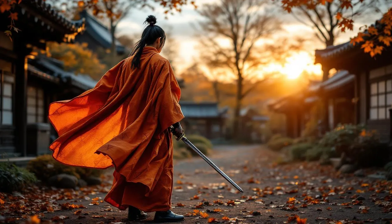 Cosplay de Zenitsu en entorno japonés tradicional