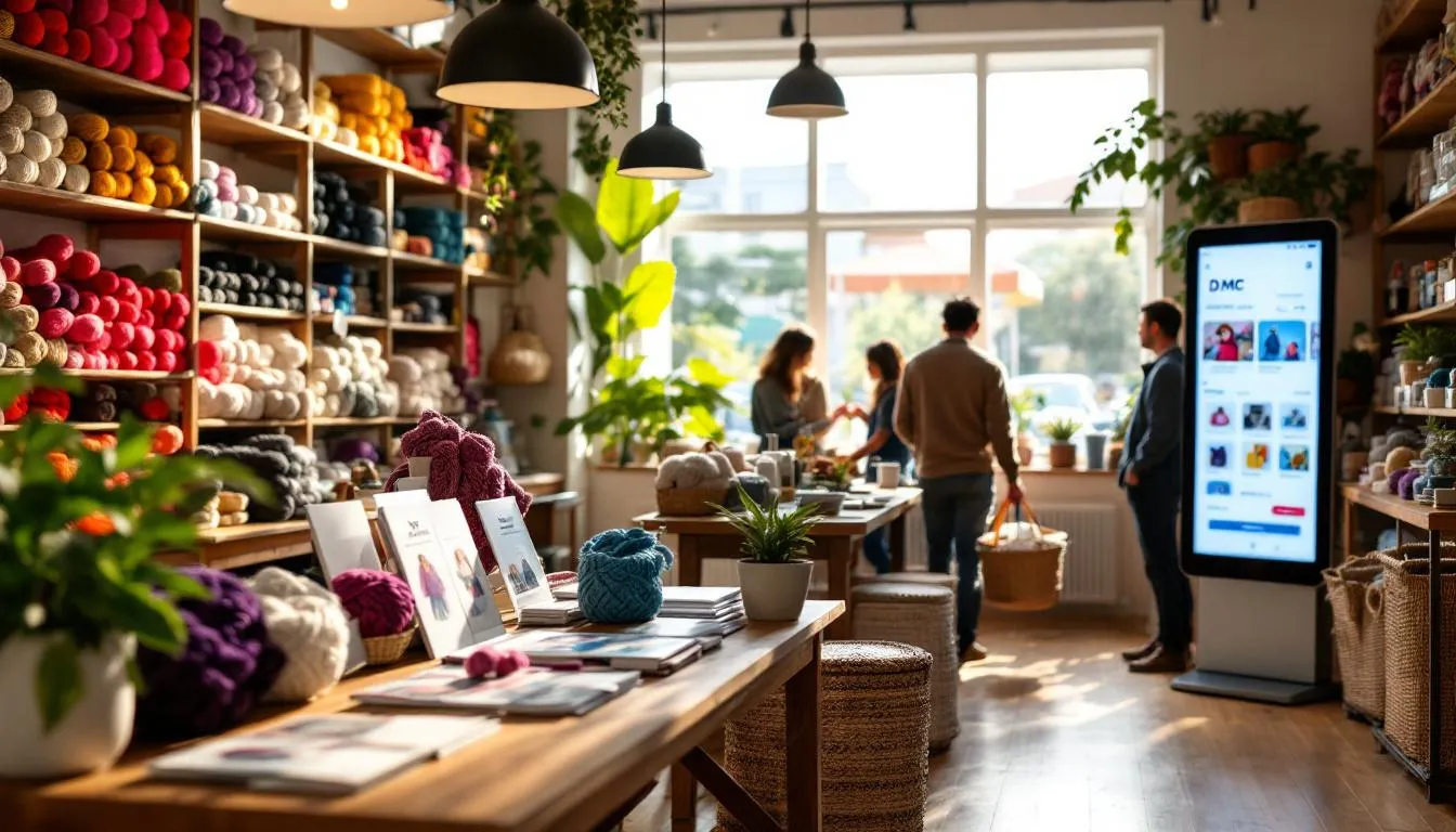 Interior acogedor tienda artesanía Chile