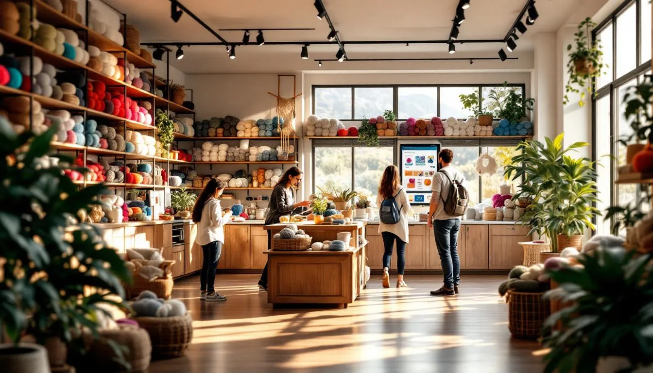 Tienda artesanal moderna y acogedora en Chile