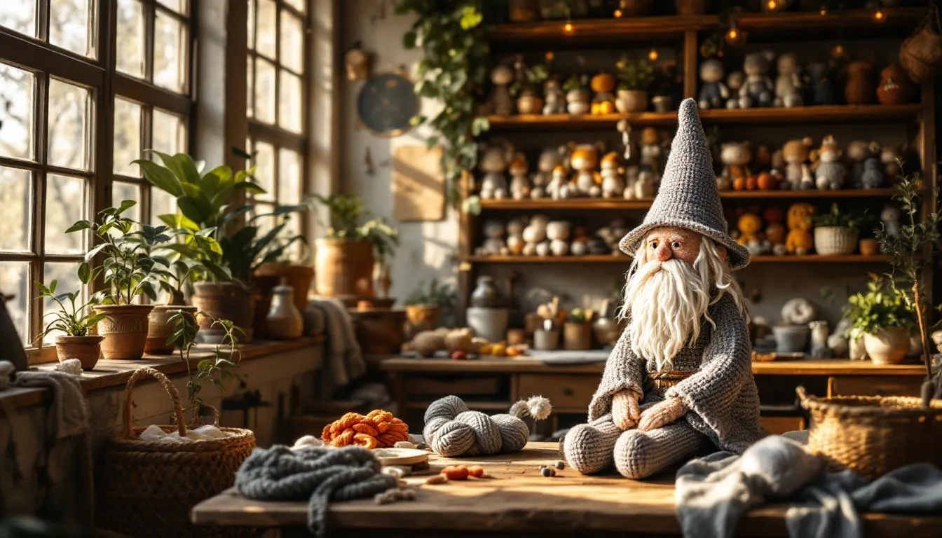 Taller artesanal luminoso con muñecos amigurumi