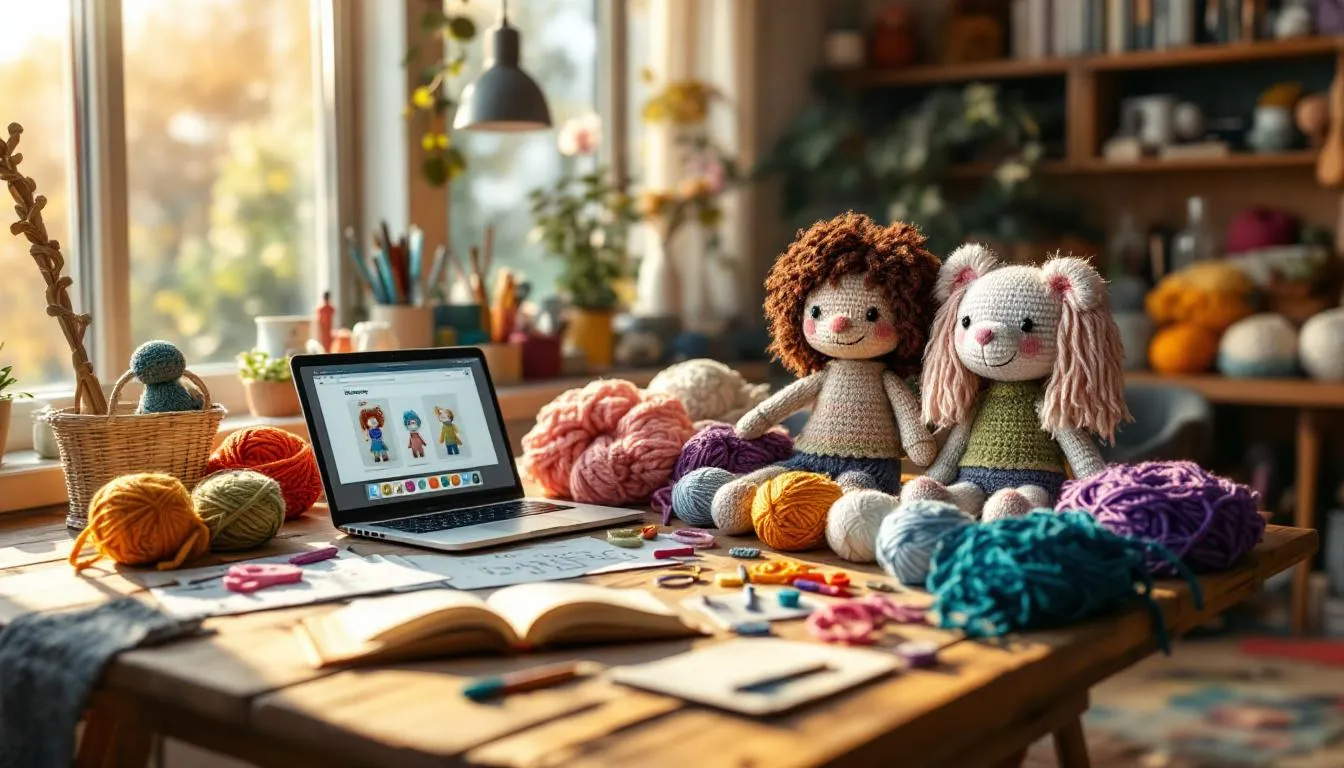 Habitación acogedora de manualidades con luz natural