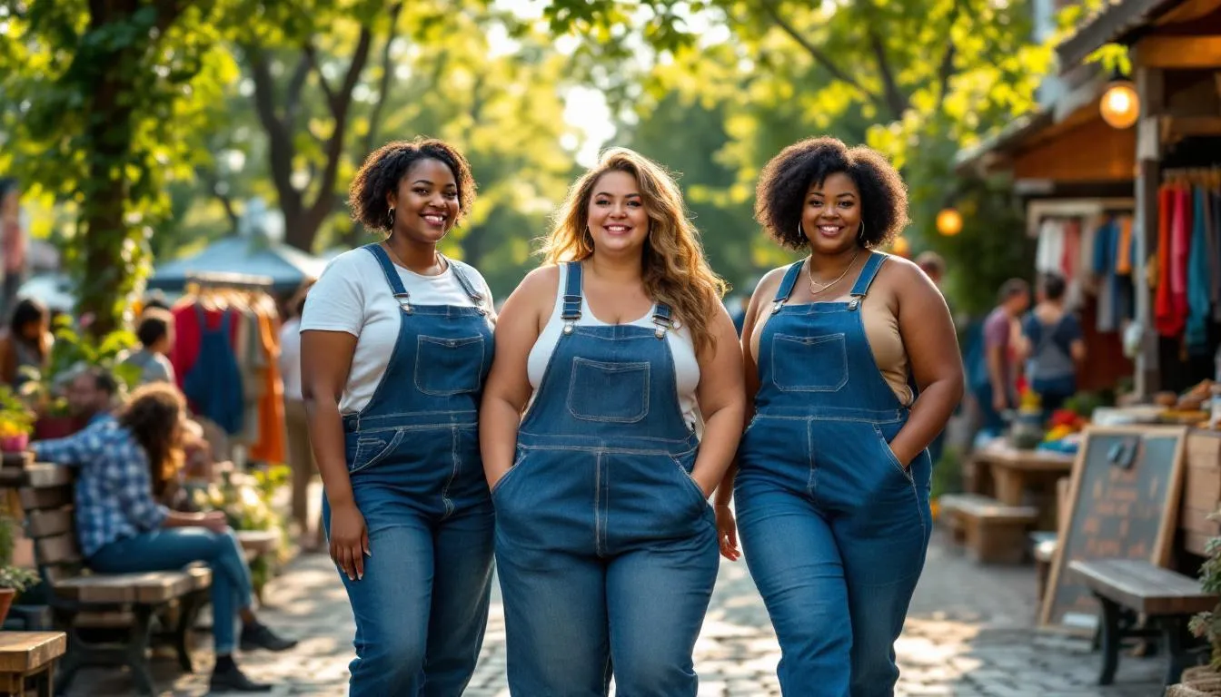 Mujeres diversas con petos de jardín en