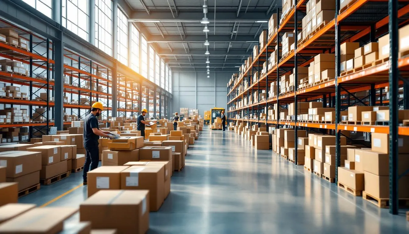 Almacén moderno de productos de limpieza