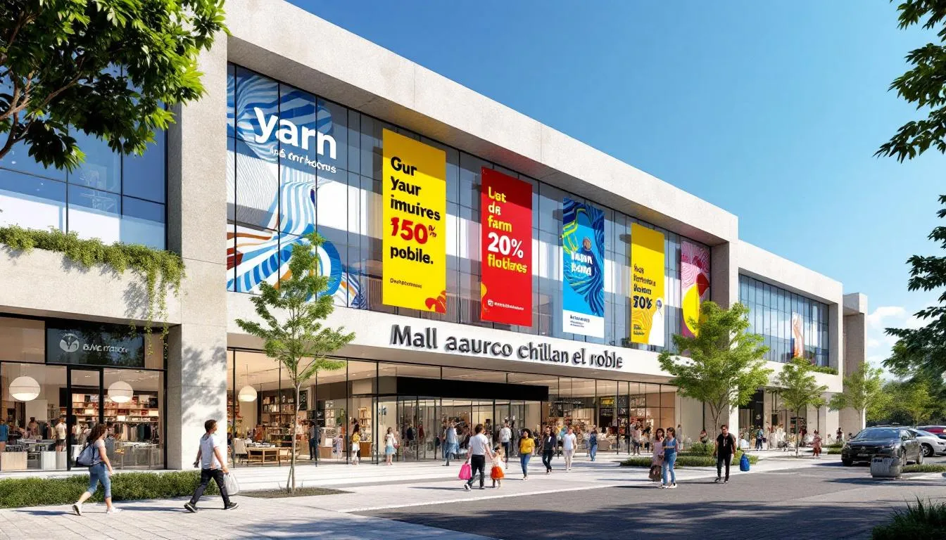 Fachada moderna del centro comercial Arauco Chillán