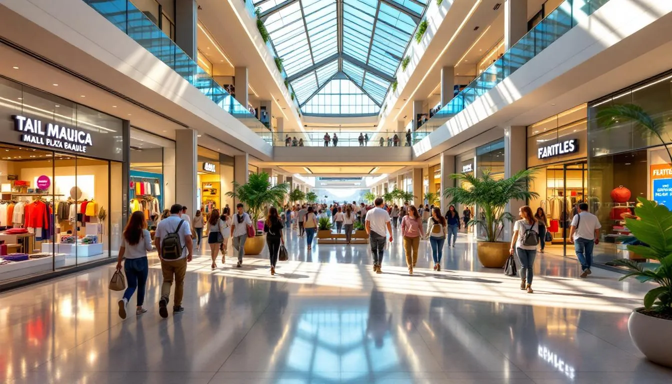 Interior moderno centro comercial Mall Plaza Maule