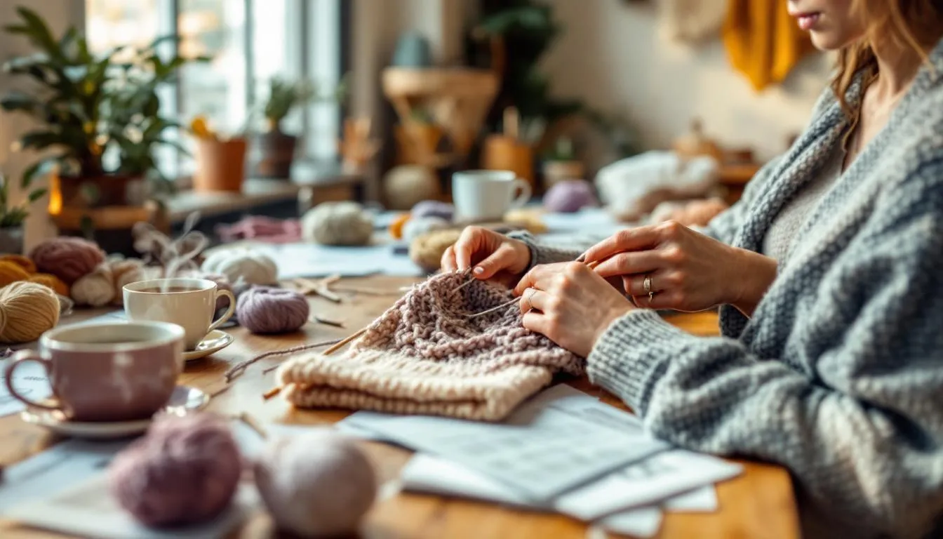 Taller acogedor de tejido a mano