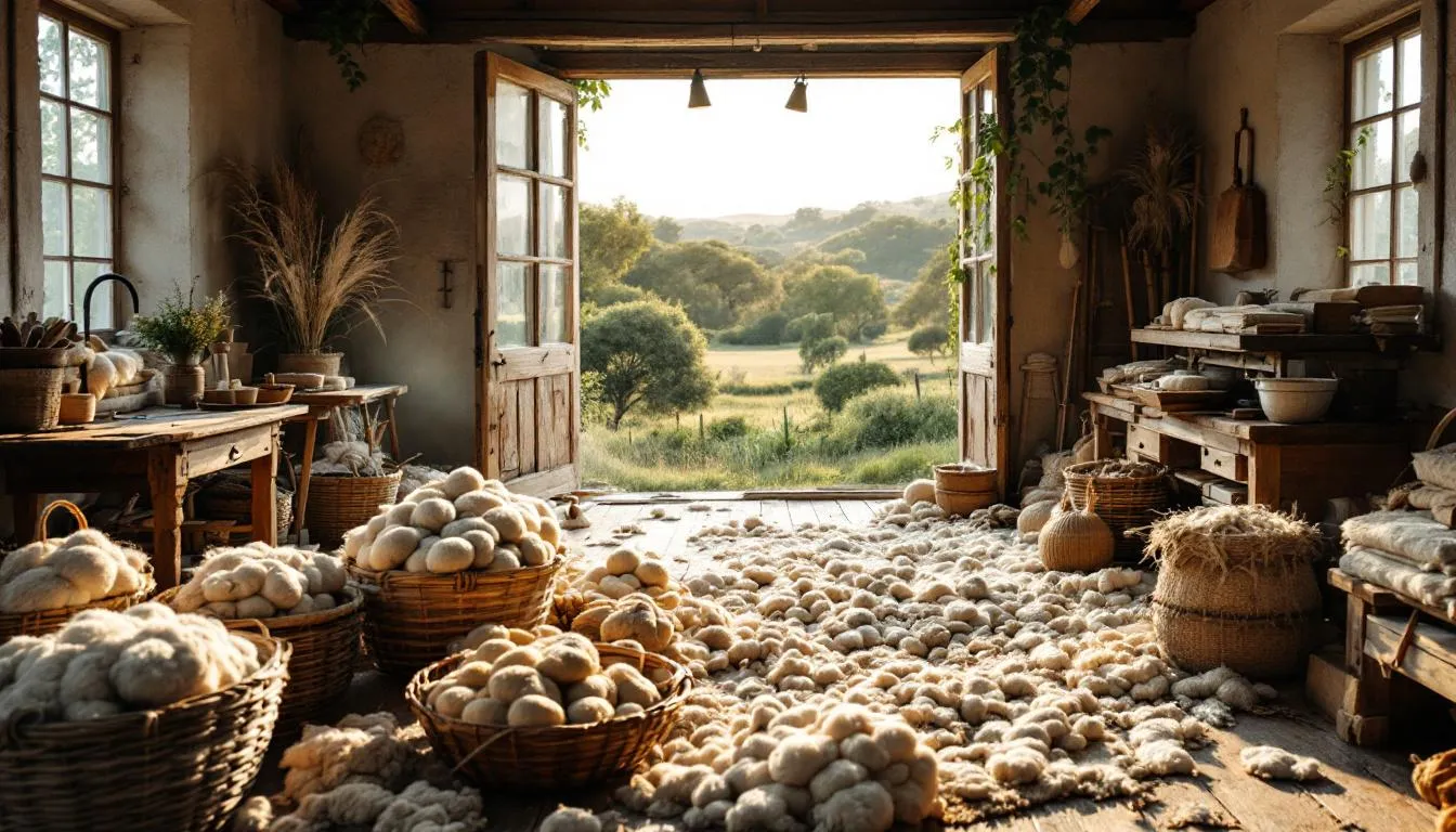 Taller artesanal de lana en Uruguay rural