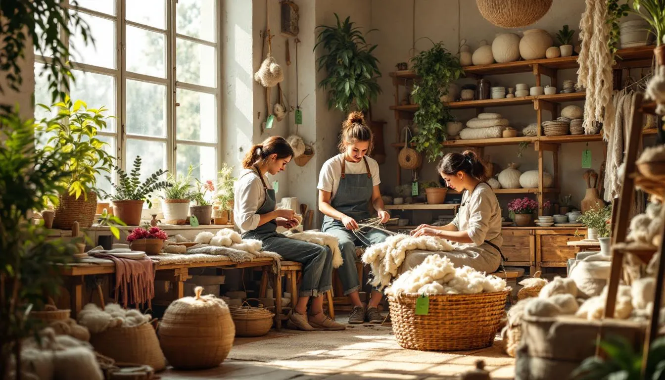 Taller artesanal ecológico con textiles de lana