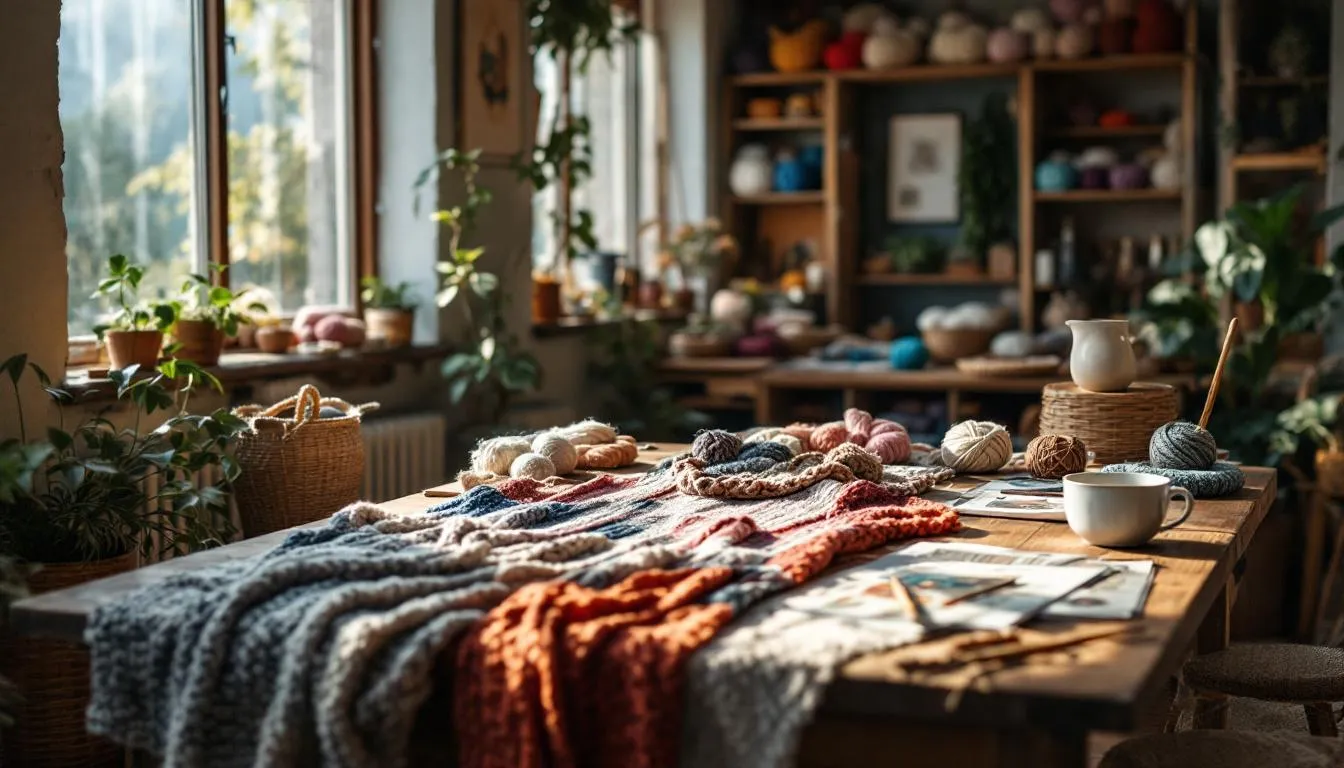 Taller artesanal de tejido con luz natural