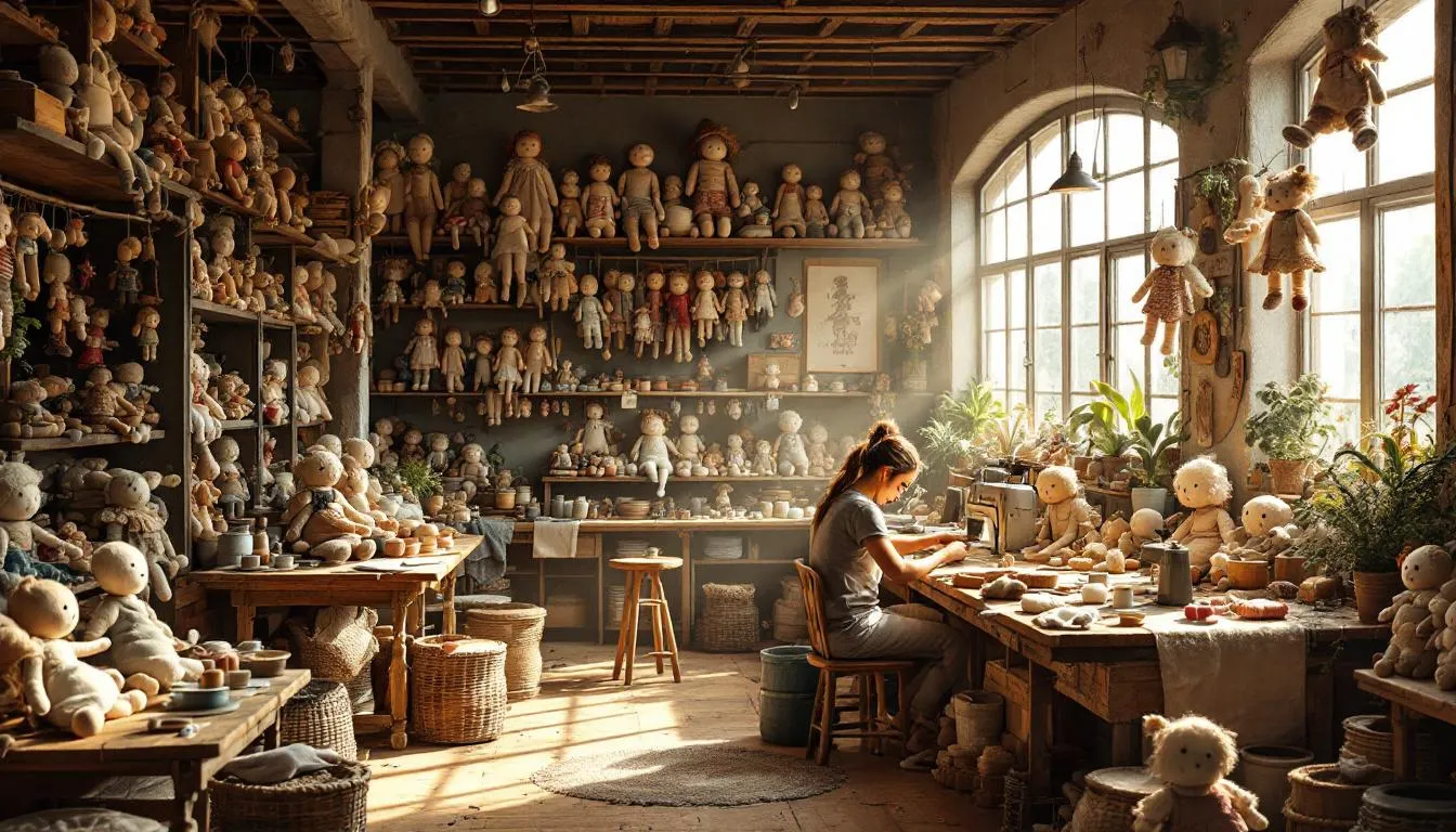 Taller artesanal con muñecos de trapo tradicionales