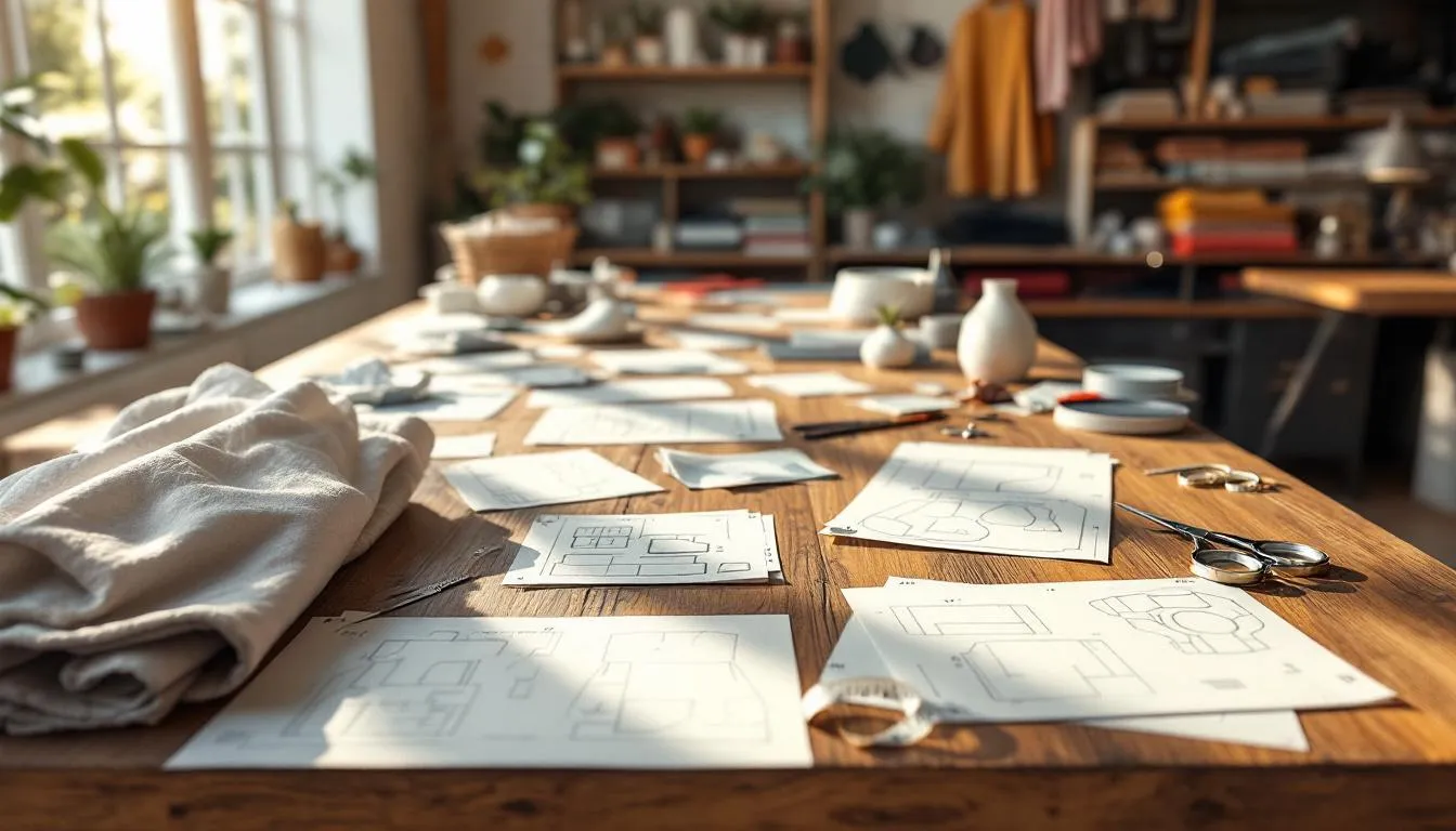 Taller de costura moderno y luminoso