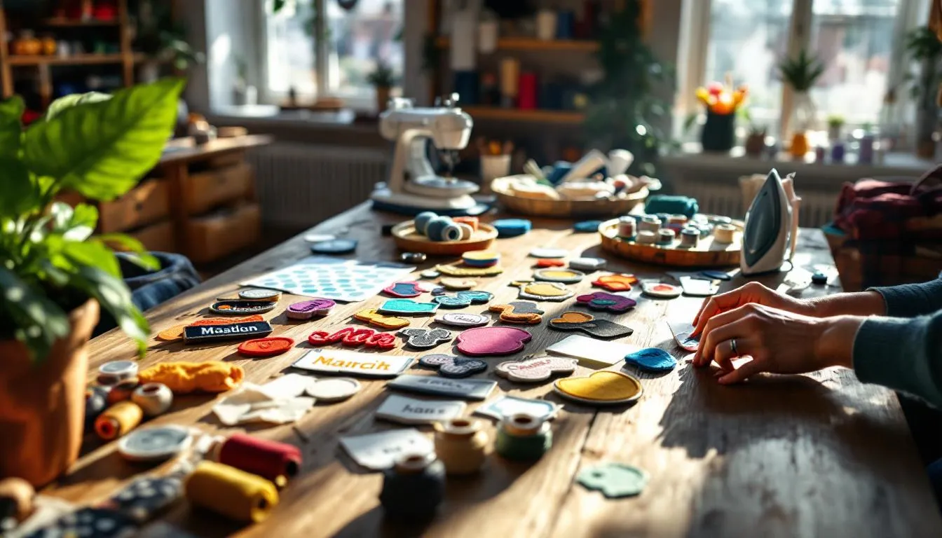 Taller de manualidades con parches y luz