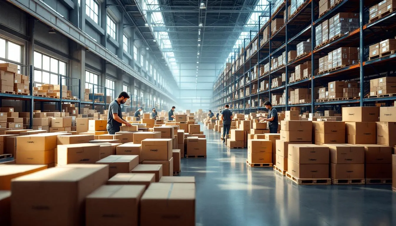 Almacén moderno de comercio electrónico eficiente