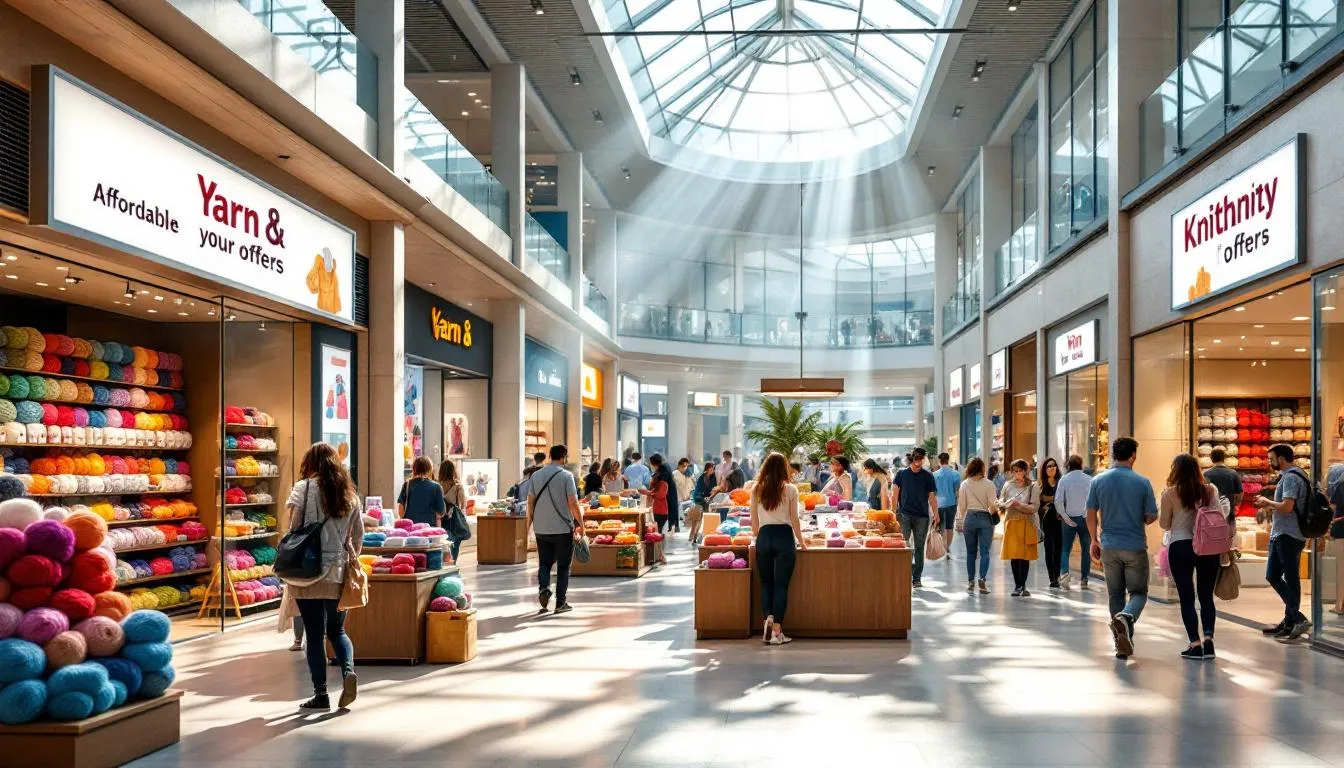 Interior moderno de centro comercial luminoso
