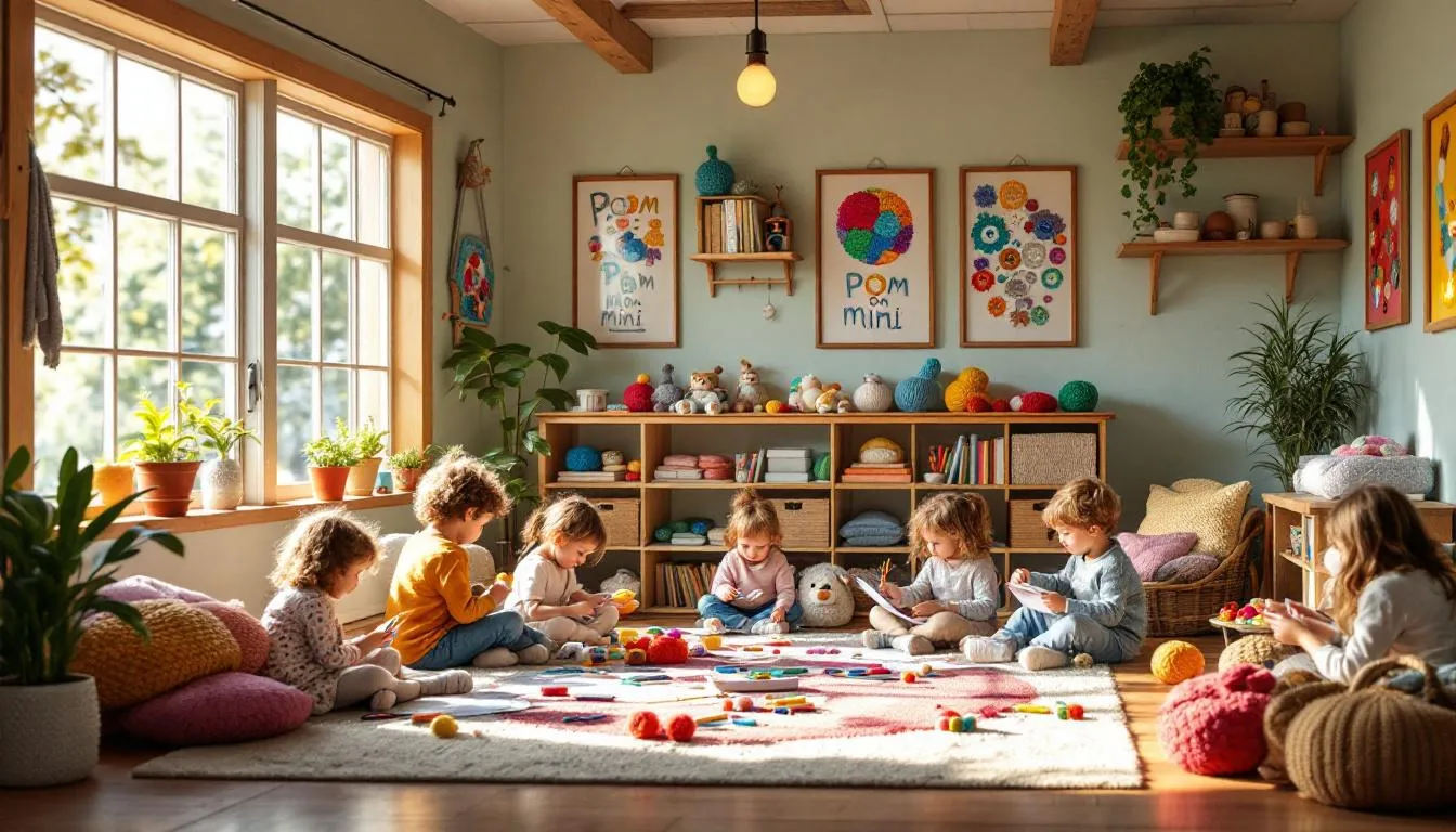 Sala de juegos infantil luminosa y acogedora