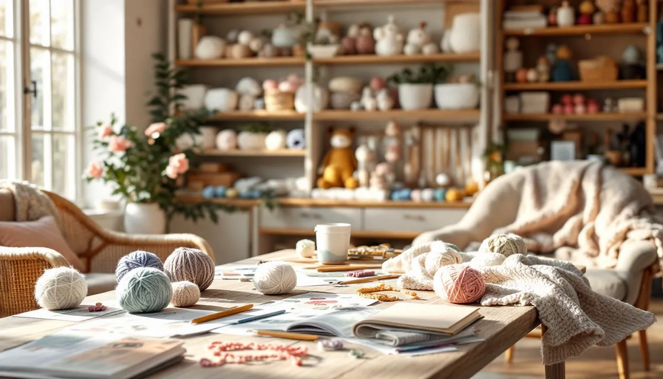Estudio acogedor de manualidades infantiles
