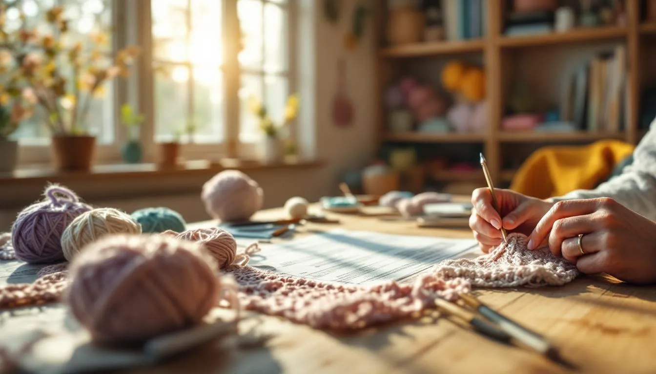 Habitación acogedora para manualidades con luz natural