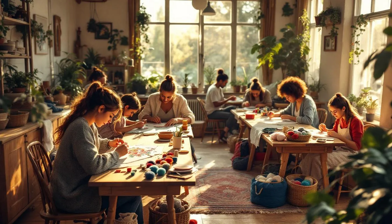 Taller artesanal con bordado terapéutico comunitario