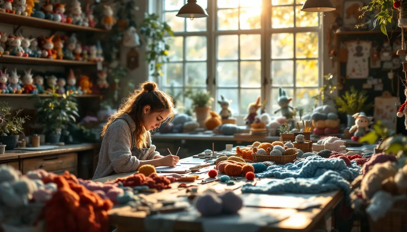 Taller artesanal luminoso con amigurumis creativos