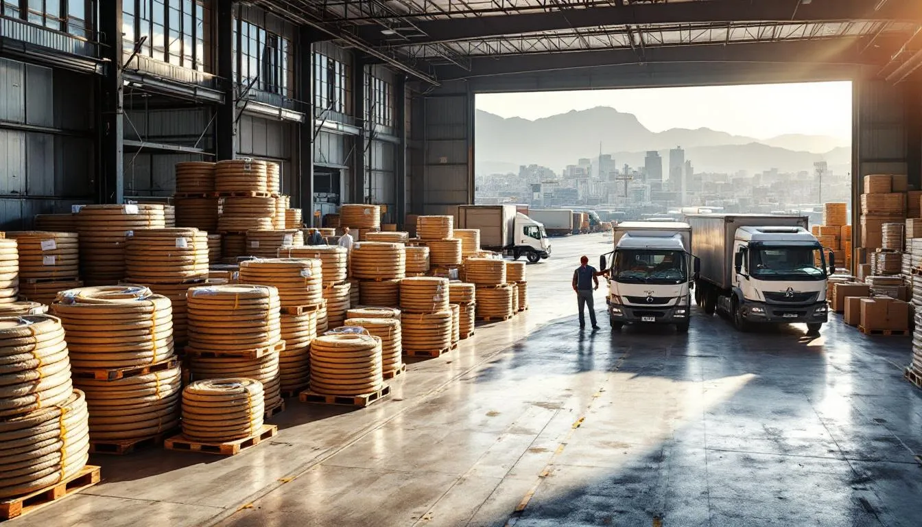 Almacén logístico con cuerdas en Chile