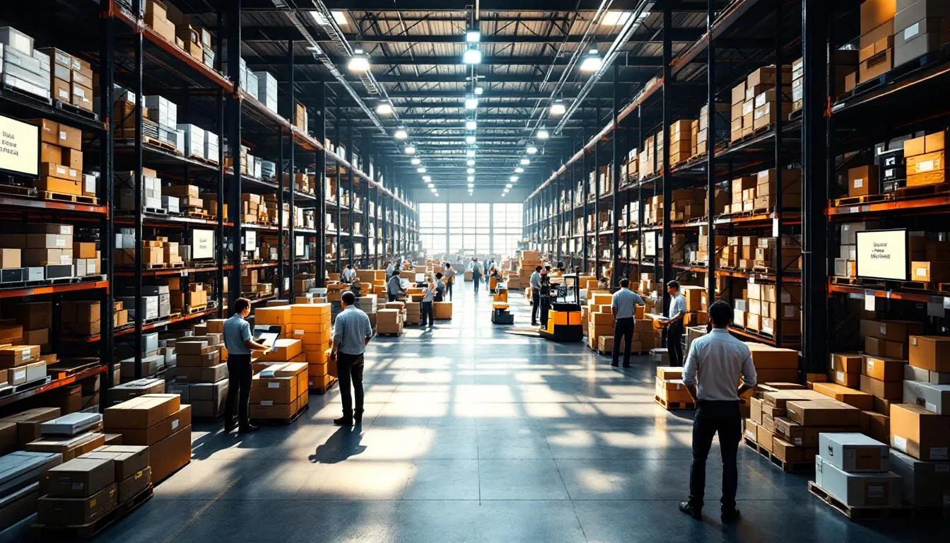 Almacén moderno activo durante Cyber Days