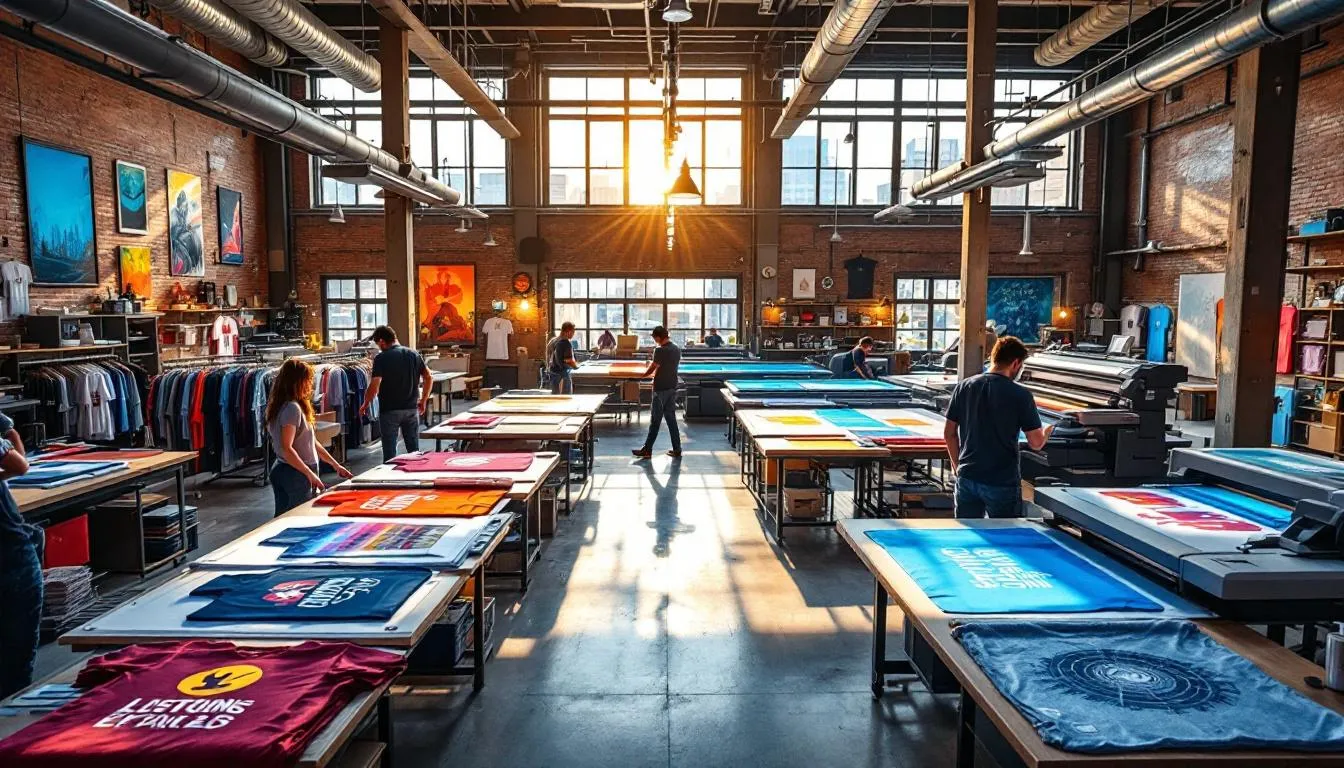 Taller moderno de impresión textil en Medellín