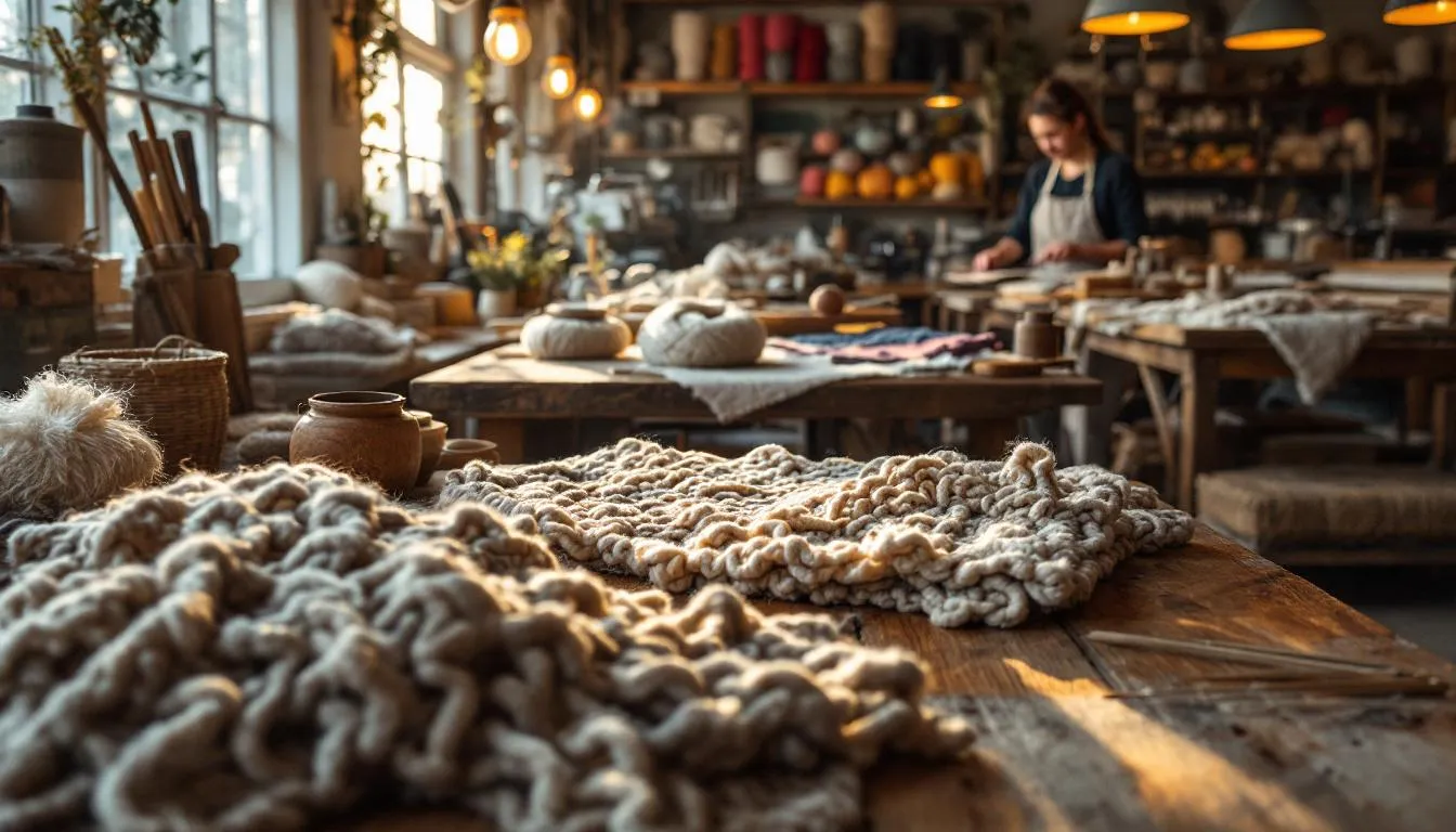 Taller artesanal de tejidos tradicionales y modernos