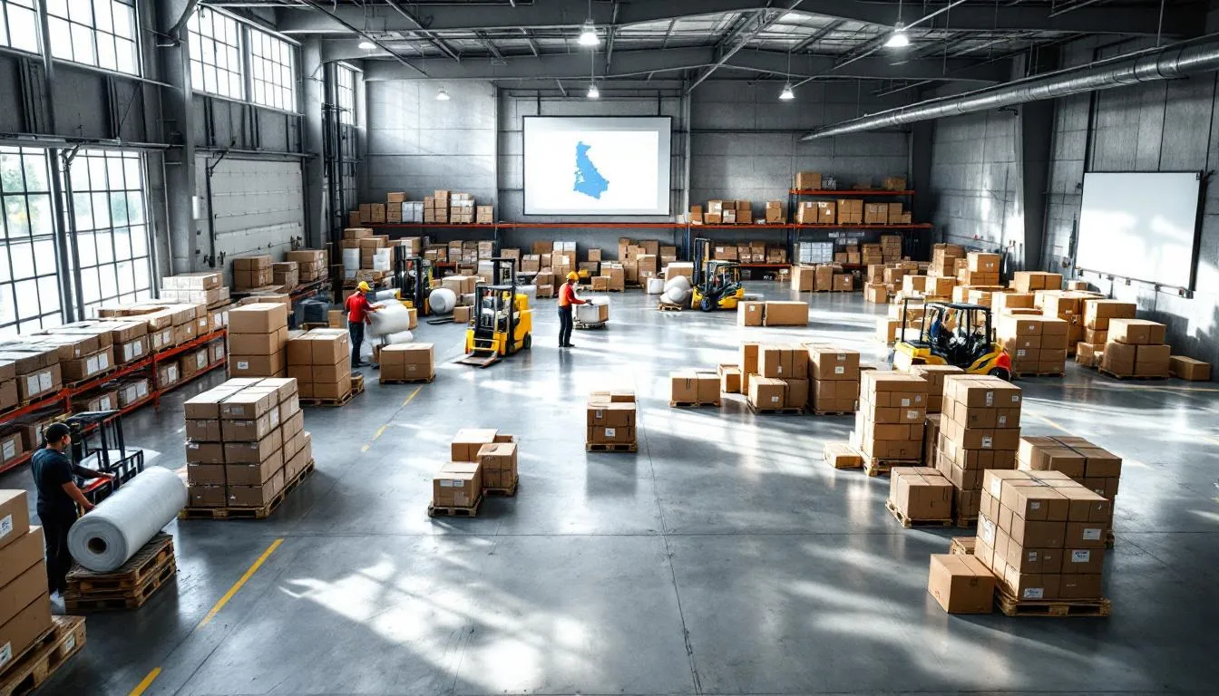 Almacén logístico eficiente con entrega rápida