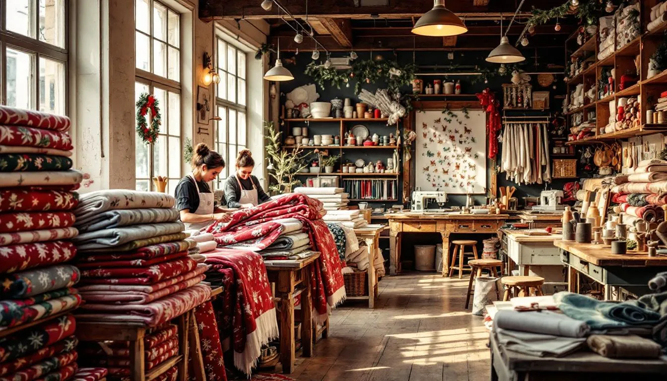 Taller de tejidos navideños con artesanos