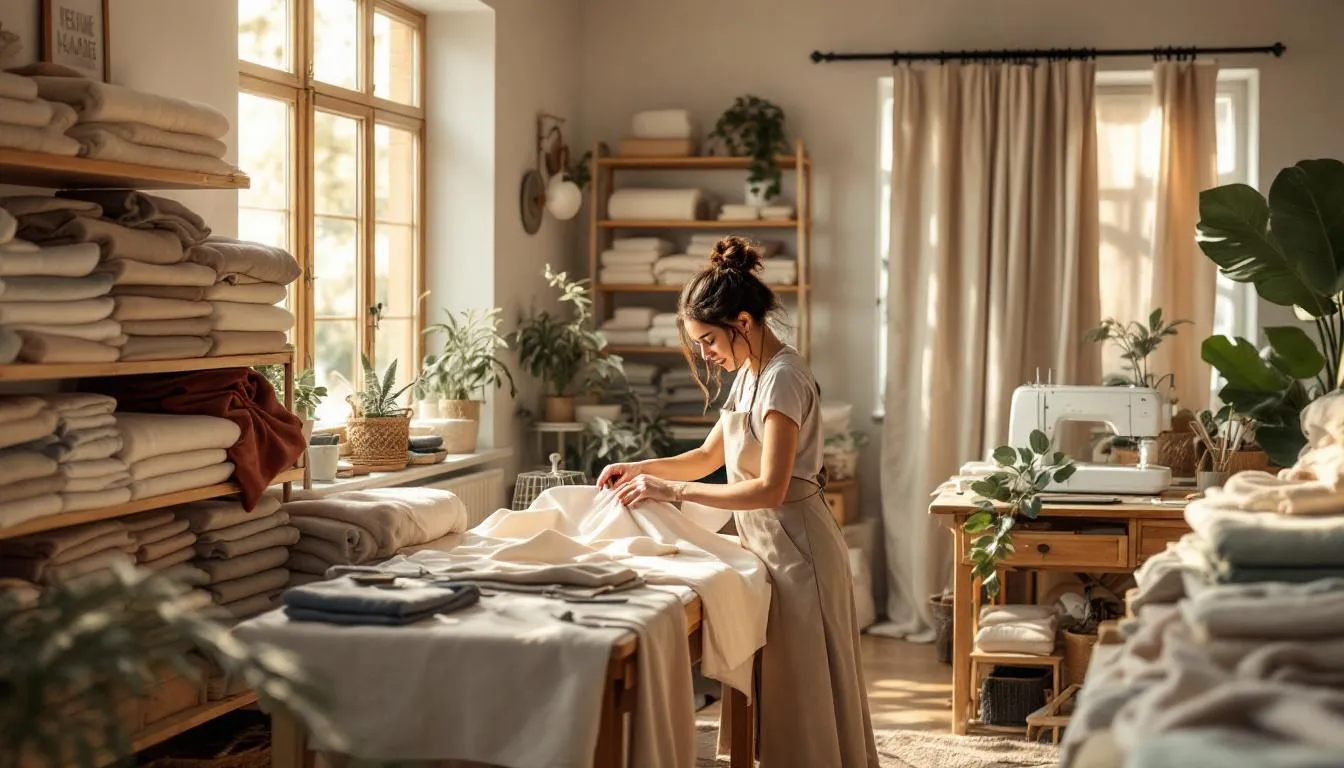 Taller artesanal de textiles con luz natural