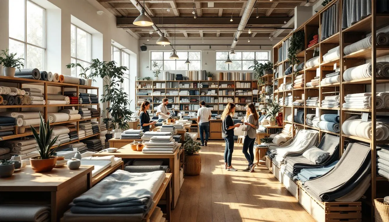 Tienda moderna de telas para cortinas elegante