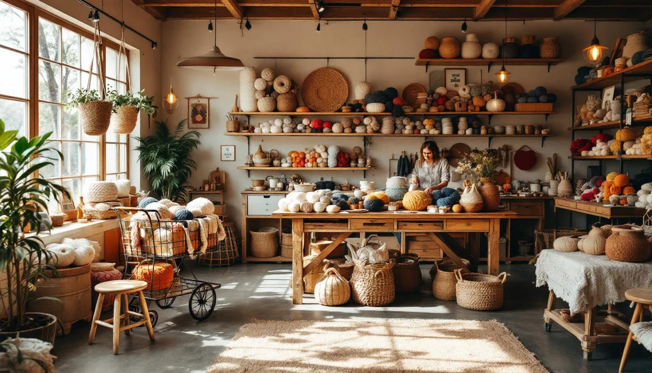 Taller artesanal de trapillo con luz natural