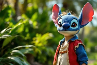 Niño con disfraz de Lilo y Stitch