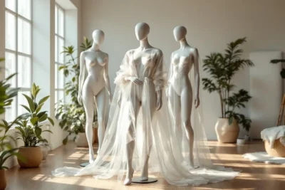 Estudio de moda elegante con iluminación natural